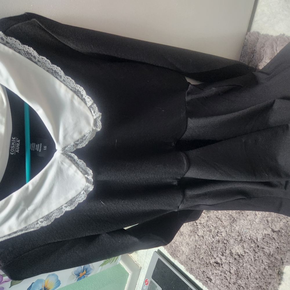 Black Dress with White Collar